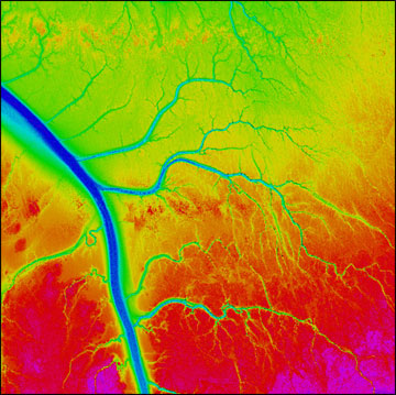 LIDAR intensity data, Willapa Bay, Washington