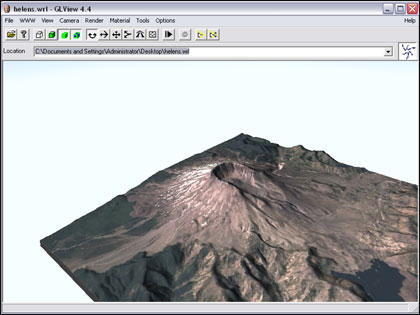 VRML view of Mount St Helens