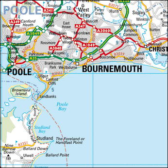 Bournemouth and Poole area covered by photograph